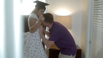 Step Niece Hazel Heart Graduates to First Big Cock