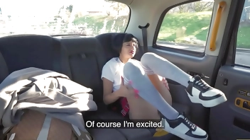 Fake Taxi Super Sexy French Student Seduces Taxi Driver for a Free Ride