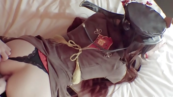 Fu Tao from the Genshin Impact Deepthroat ,handjob ,doggy fuck and cowgirl lovely-fuck POV