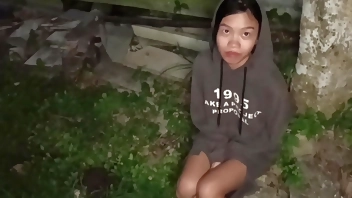 Asian girl with no home will be shaved, fucked face and treated nicely