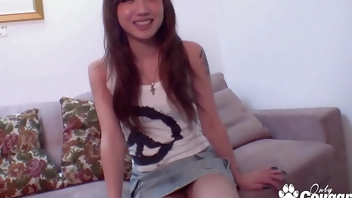 Sexy Asian Fucks Her Pretty Little Pussy Until She Cums