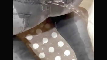 Wetting Desperate my Jeans shorts and long plus he Pee on My Ass