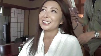 The Squirting Queen - Beautiful japanese mature wife is doing her first adult video