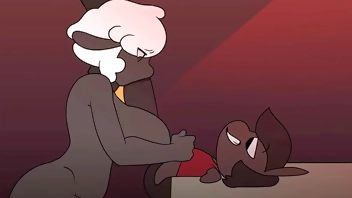 Ovelha gostosa mamando no pau enorme