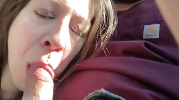 Sucking the cum out