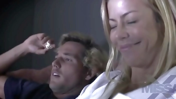 Movie with stepmother at cold night