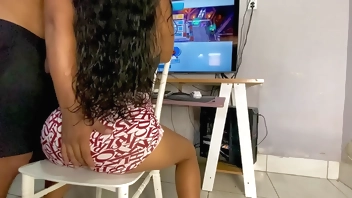 My neighbor's cheating girlfriend asked to learn how to play video games and look what happened