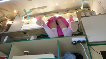 Real virgin secretly upskirted at work - voyeur hidden camera upskirt