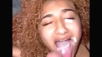 POV teen creams 4x on his cock before he cums straight in her eye