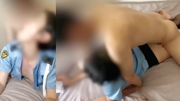 【警察官の中イキ】「誰かきちゃう！ダメ、先輩…！イク…！」変態婦警がアヘ顔で喘ぐ