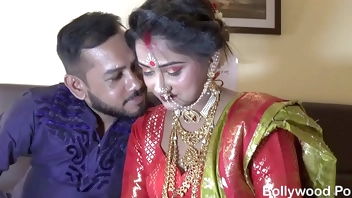 Newly Married Indian Girl Sudipa Hardcore Honeymoon First night sex and creampie - Hindi Audio
