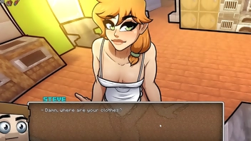 HornyCraft [ Parody Hentai game PornPlay ] Ep.28 Alex in cooking apron gave me a hard boner