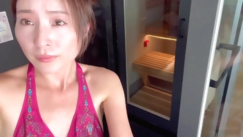 I went into the sauna and sweated.