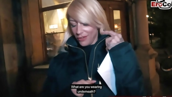 Deutsche Blonde Tattoo Fitness teen schlampe beim echten sextreffen auf der Straße abgeschleppt