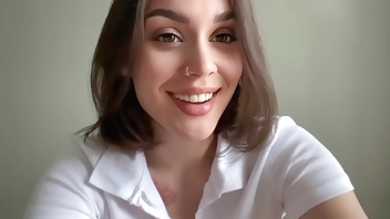 Facial for naughty stepsister after sex in doggystyle