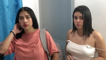 sharing hotel room with my stepmom and stepsister - creampie - pov