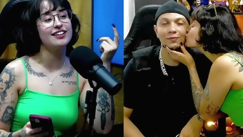 Martina Oliveira Evaluates Ruan's Big Cock, she got horny watching it! - Podcast Pápum no Barraco! COMPLETE ON SHEER - XV RED