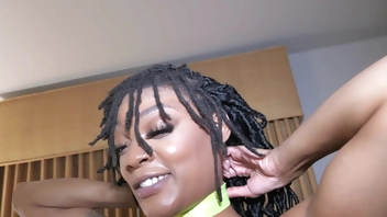 black on black couple slim thick with a booty Taki tsunami and cameron congo nut fucking