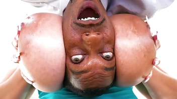 Black BBW who sucks a stranger's big black cock