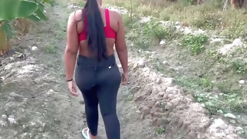 peasant looking for flowers for her garden is fucked in the forest by one of the estate's janitors