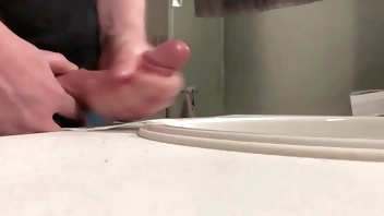 Jerking off in the bathroom
