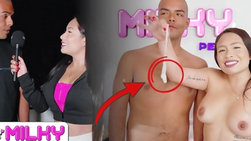 It's the biggest ass I've ever seen and tasted! Thaina Fields fucks a horny fan after interviewing him.