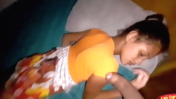 stepfather and cute stepdaughter have sex in secret.