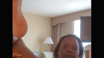 Nae is bored so plays with rose