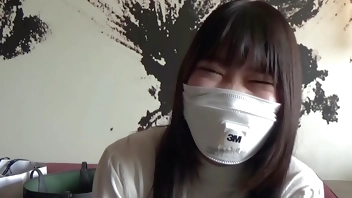 『マスクde本物素人』20才のガール！！感度抜群の元巫女さんを弄びイカせまくり…神聖な体に中出し2回戦しちゃいました『個人撮影』個撮96人目