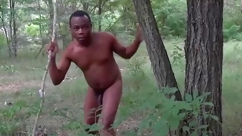 busty milf outdoor fucked by crazy bushman