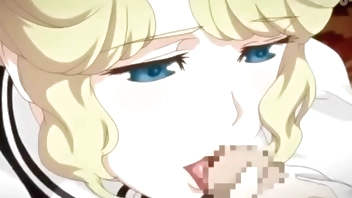 After returning home, the maid with huge breasts gives a service blowjob