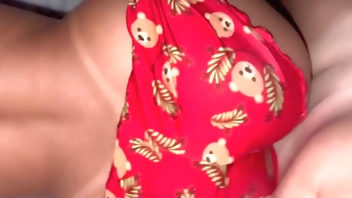 Cock-hungry wife goes to bed with short shorts to tease her husband