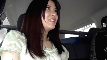 Shy Japanese Teen Madoka Araki seduce to Suck Stranger Cock in Car