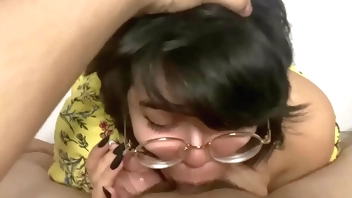 Chubby Girlfriend Attempts Deepthroat