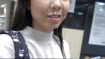 Cum Walk in Busy Store!