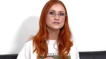 Scarlet Skies' Racy Interview Turned Creampie Fest at PornDudeCasting