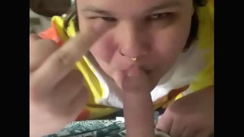 Surprise Throatpie! He Instantly Cums from being Deepthroated! Funny Premature Amateur Moment! Prejac Gets Flipped Off