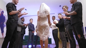 Real DPP Wedding 9 ON 1 Interracial Gang Bang with Siri