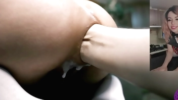 Anal Fisting with Long Dildo Lost In my Ass - Deep Anal Extreme