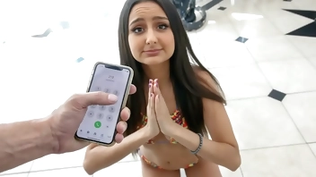 Hot & Slutty Stepsister Gets Attracted To Her Stepbro's Big Dick