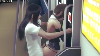 Hentai 3D uncensored (5) - Office girl get hard fucking on train
