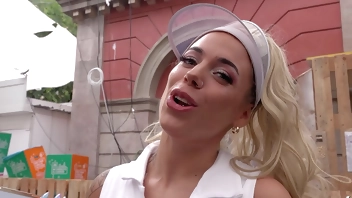 GERMAN SCOUT - Argentinian Teen Lola Emme with Saggy Tits Pickup for Casting Fuck