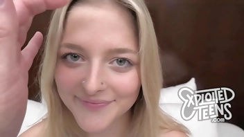 This cute 18 yr old spring breaker is making her first porn