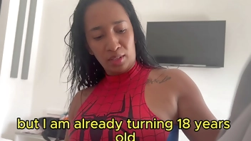 My stepmom gives me my best birthday present. English subtitles