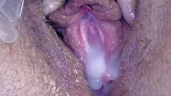 Cheating wife showing her creampied fertile pussy after cheating cuckolding sex with BBC - Milky Mari