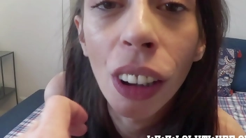 Rough sex with skinny little spinner Latex Candie: Candie Cross got facefucked hard