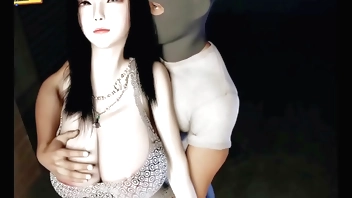 Hentai 3D- Bandit and young girl on stress