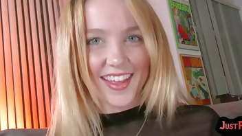 POV anal teen talks dirty while assdrilled in oiled butthole