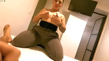 Beautiful big ass woman helps me get my cum