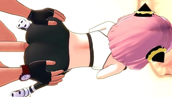 Anya Adult version wearing deportive clothes for training (spy x family)